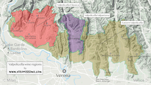 Valpolicella Wine region map