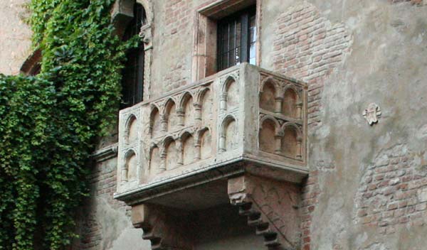 Juliet's balcony close up