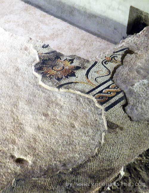 Roman mosaic Remains of a Roman mosaic