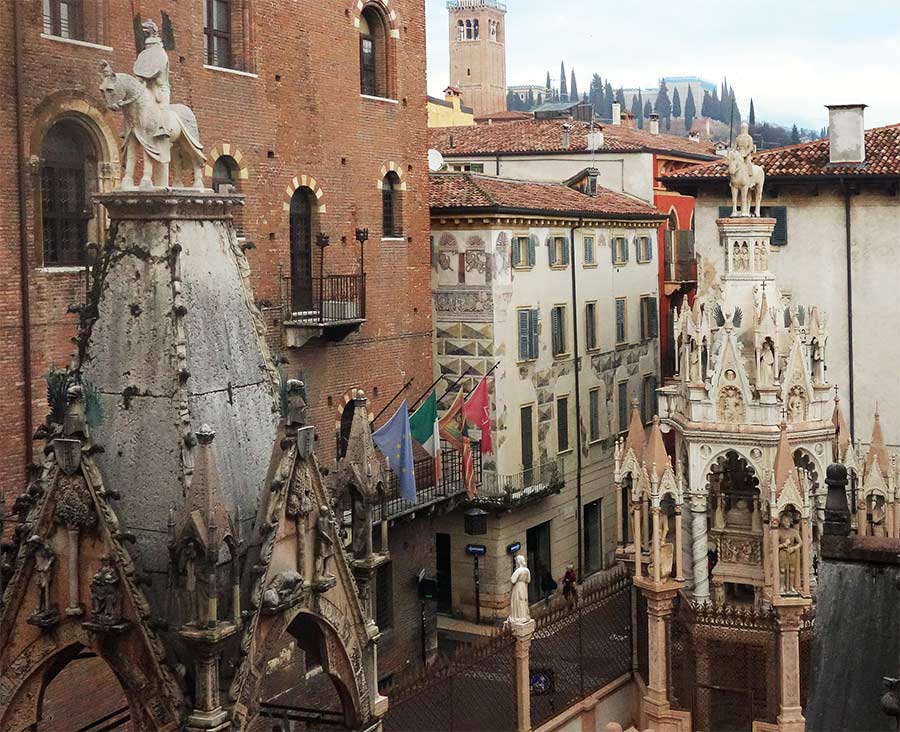 Scala family's gothic mausoleum in Verona