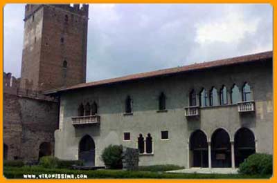 la facciata interna di Castelvecchio