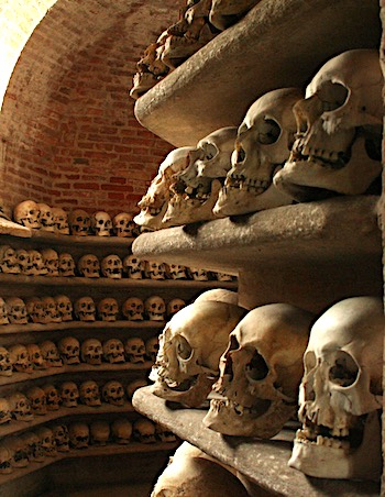 Skulls in Custoza charnel house