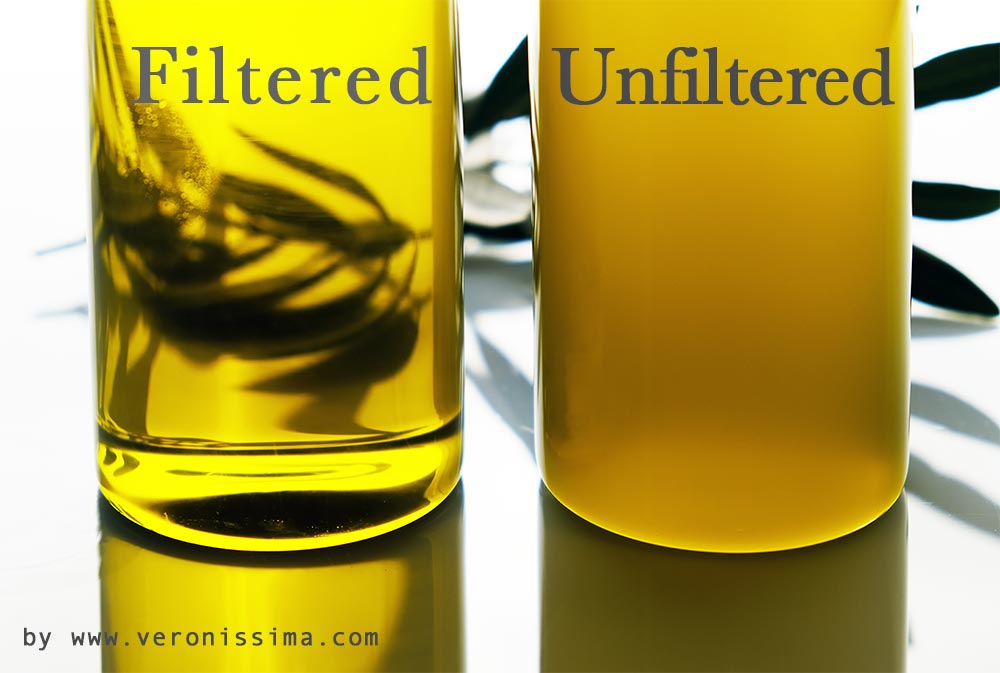 difference between filtered and unfiltered olive oil