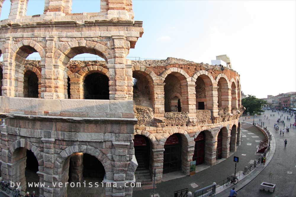 The back of Verona amphitheater