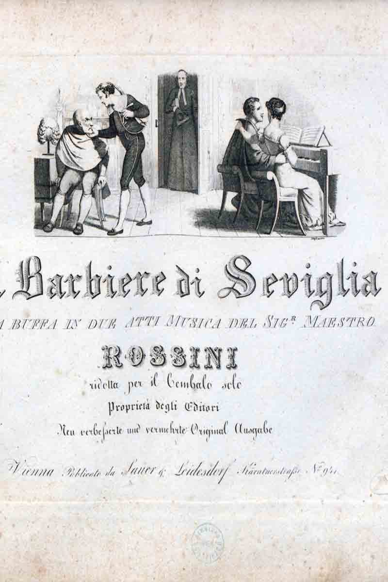 Vecchia locandina de il Barbiere di Siviglia