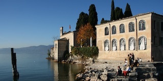 The villa at Punta San Vigilio on lake Garda