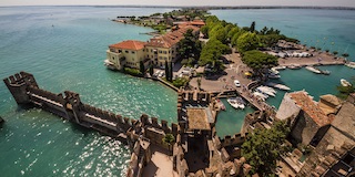 Sirmione peninsula from the keep of the castle