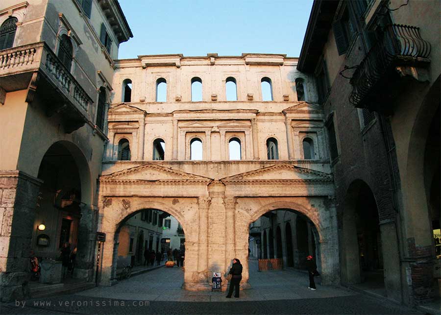 Porta Borsari, the ancient Roman gate of Verona