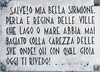 Un passo della poesia di Catullo dedicata a Sirmione