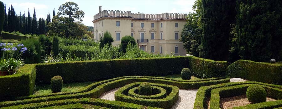 villa rizzardi e una porzione del giardino all'italiana