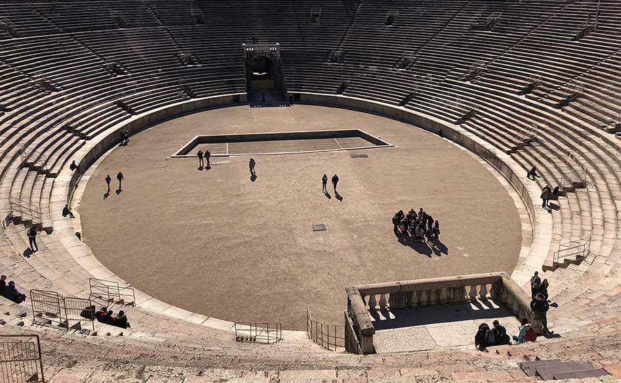 L'arene di un anfiteatro