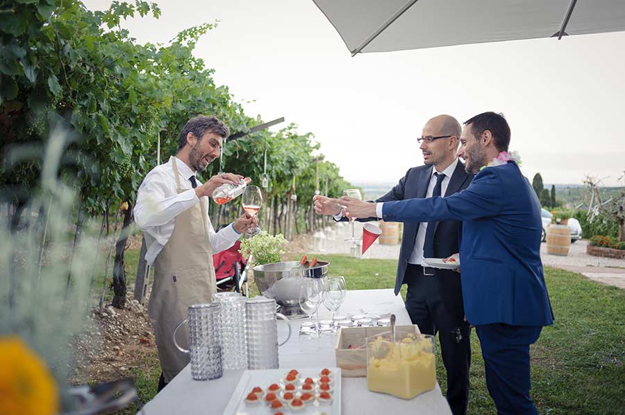 catering degustazione nel vigneto