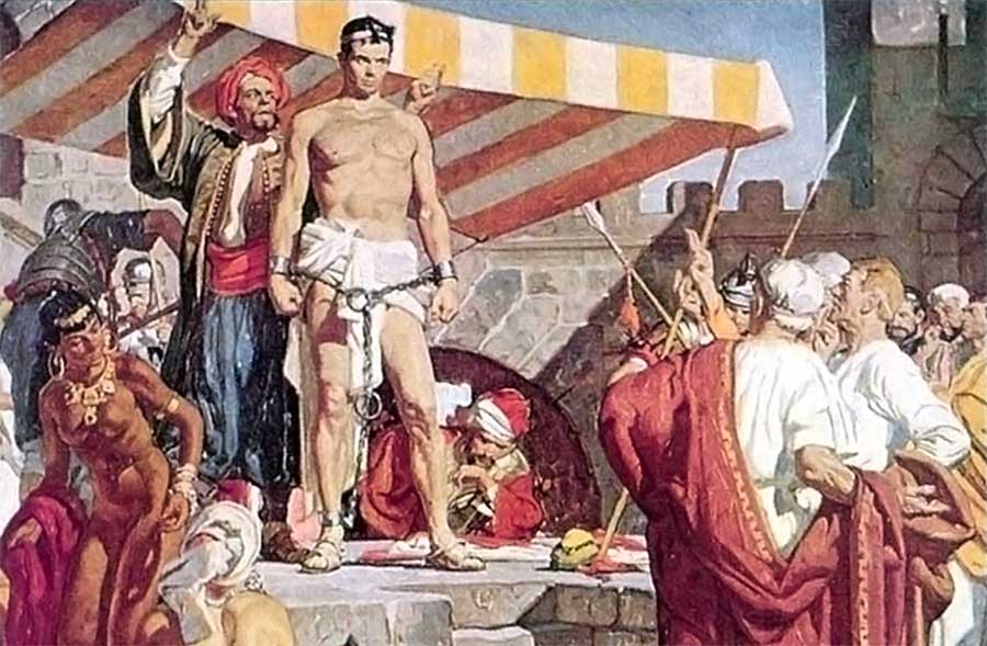mercato degli schiavi nell'antica roma