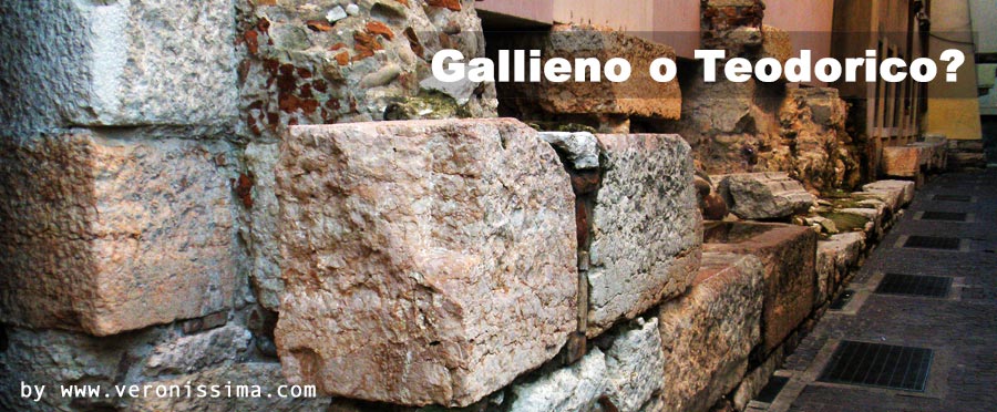 Le mura di Gallieno o Teodorico in un vicolo di Verona